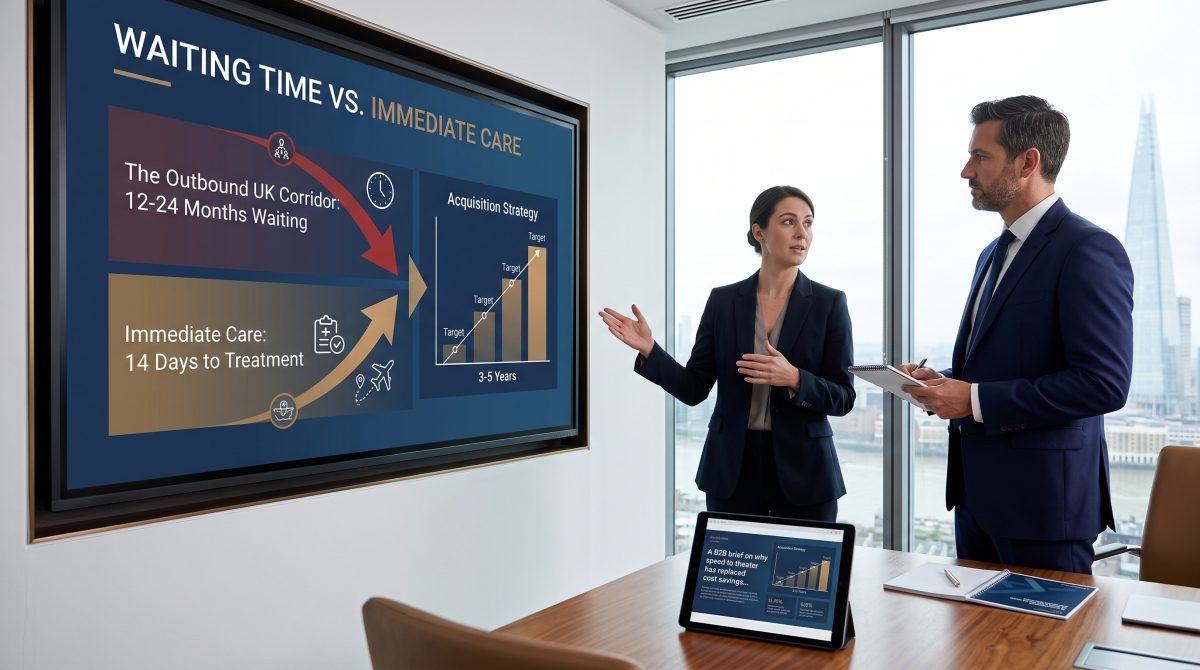 The Time-to-Treatment Arbiter: How Waiting Lists Outpace Price in the Outbound UK Corridor